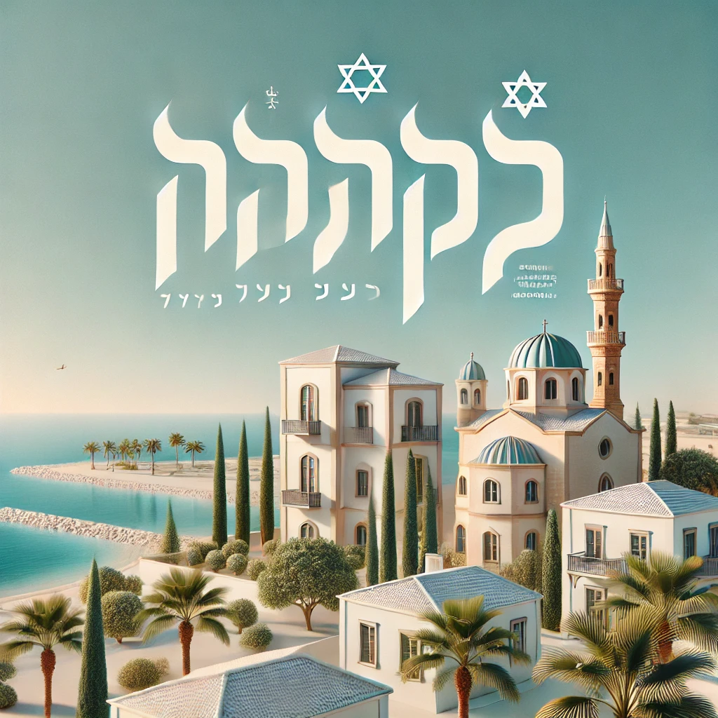 הטקסט "מחירון דירות בקפריסין" בעברית בעיצוב מודרני ונקי, על רקע נוף שקט בקפריסין הכולל אדריכלות ים תיכונית, צמחייה ירוקה ושמיים רגועים, ומשדר תחושת תחכום.